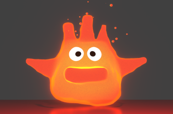 Blenderのディスプレイスとパーティクルで表現したリアルな炎の3DCGアニメーション